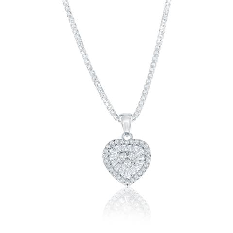 Crystal Halo Heart Necklace
