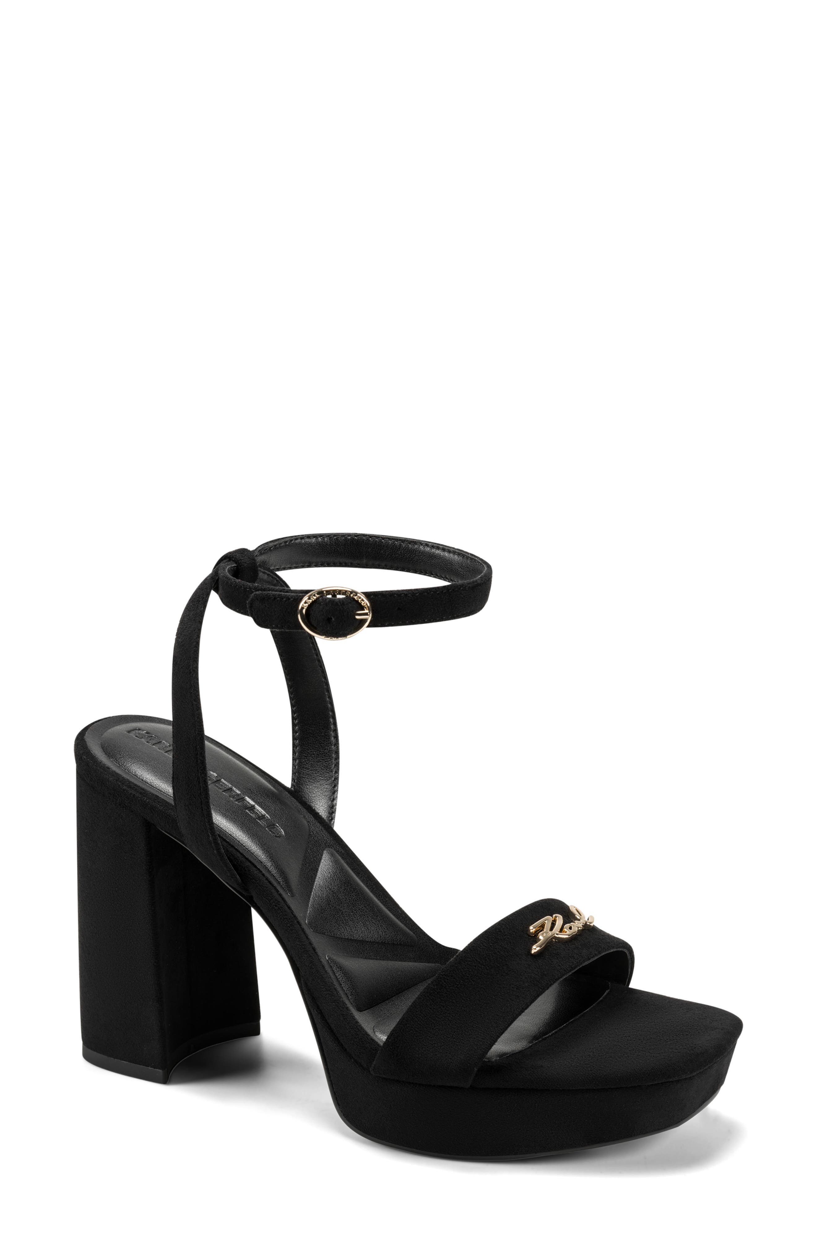 Maleia Ankle Strap Platform Sandal, Main, color, BLACK