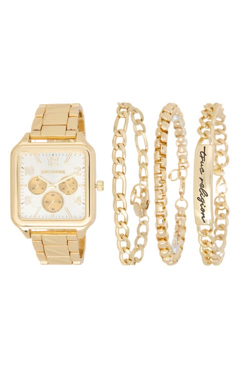 4-Piece Watch and Bracelet Set
