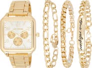 True Religion 4-Piece Watch and Bracelet Set