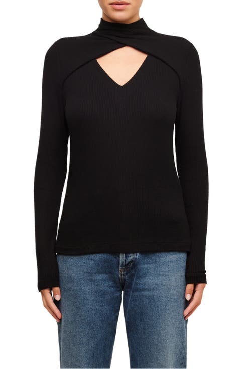 Kari Crossover Ribbed Top