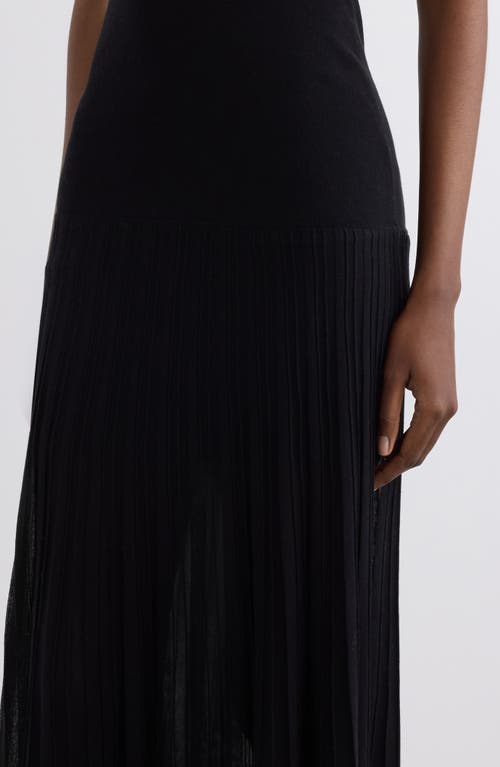 Isabel Marant Velma Plunge Neck Crepe Knit Maxi Dress In Black