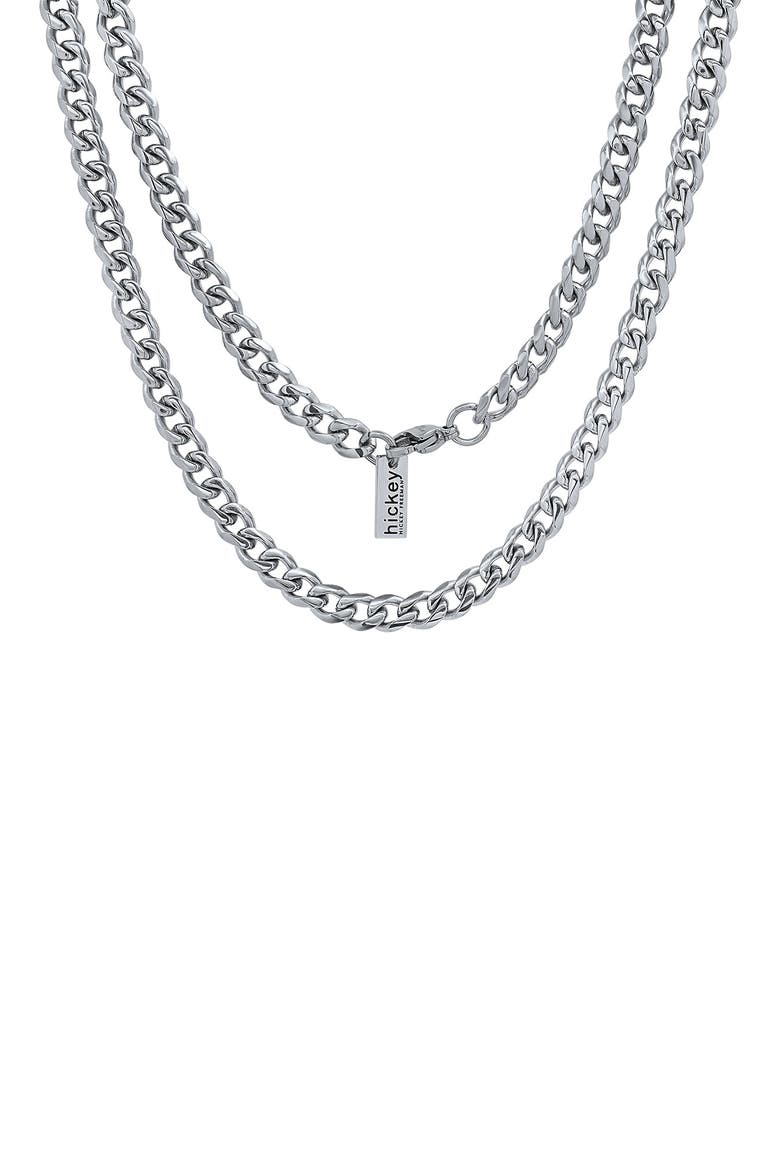 Men's Chain Necklace, Main, color, STEEL