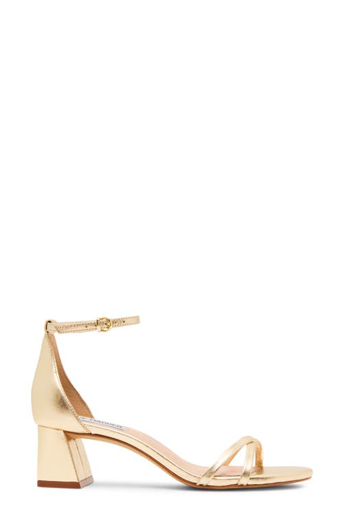 Steve Madden Rae Ankle Strap Sandal In Gold