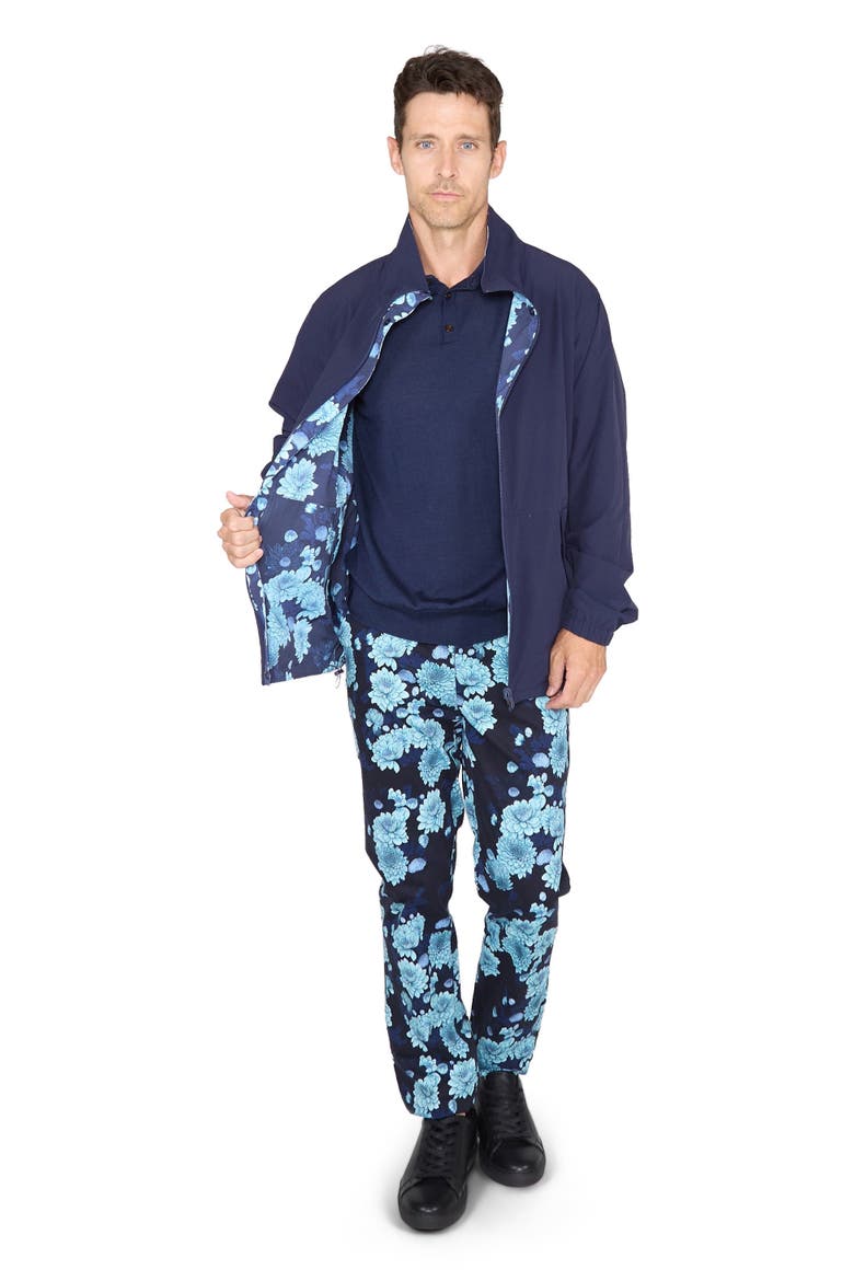 Pascali Reversible Performance Jacket, Alternate, color, Serious Floral Navy