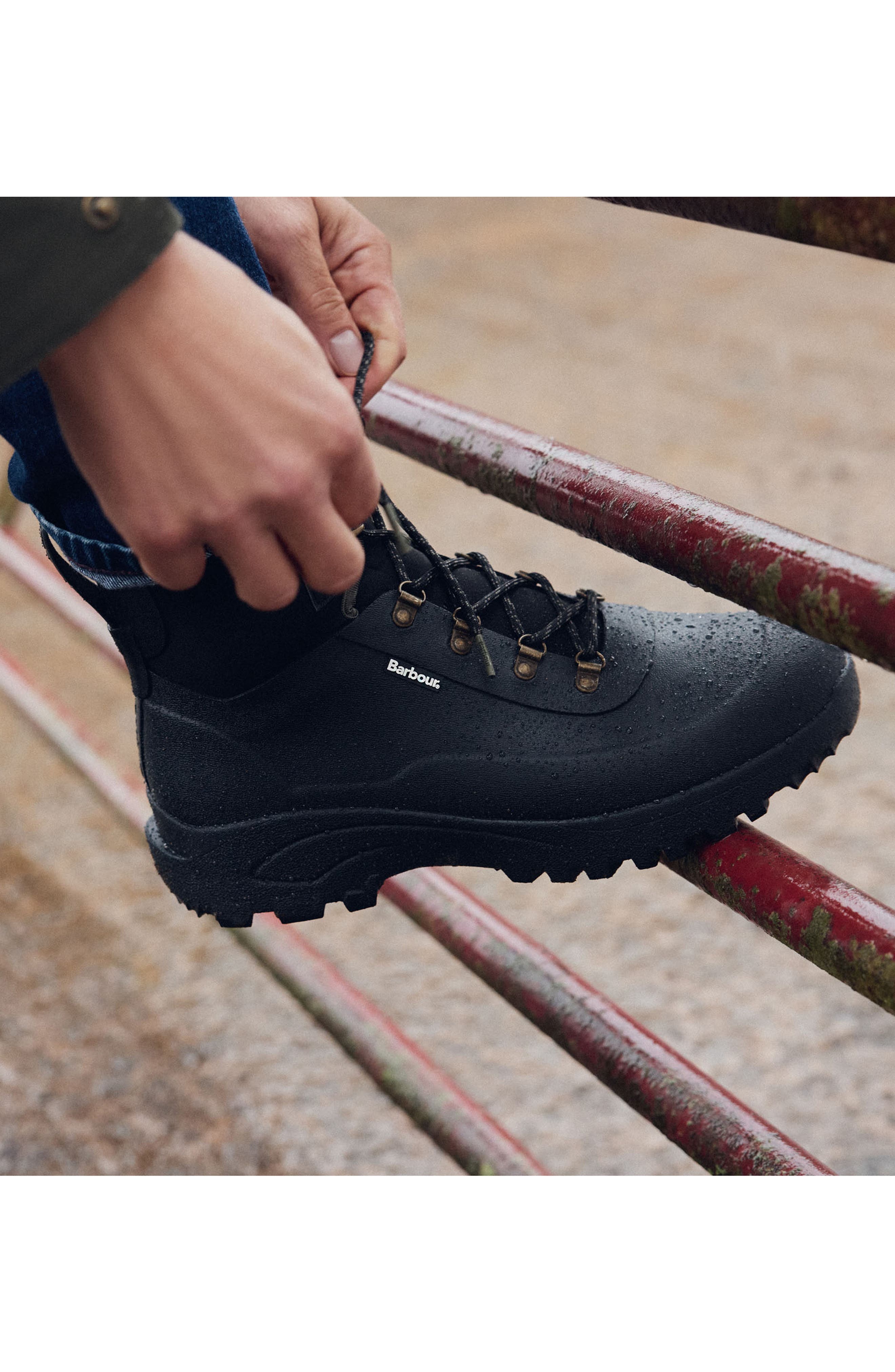 Barbour Marlow Waterproof Hiking Boot, Alternate, color, Black