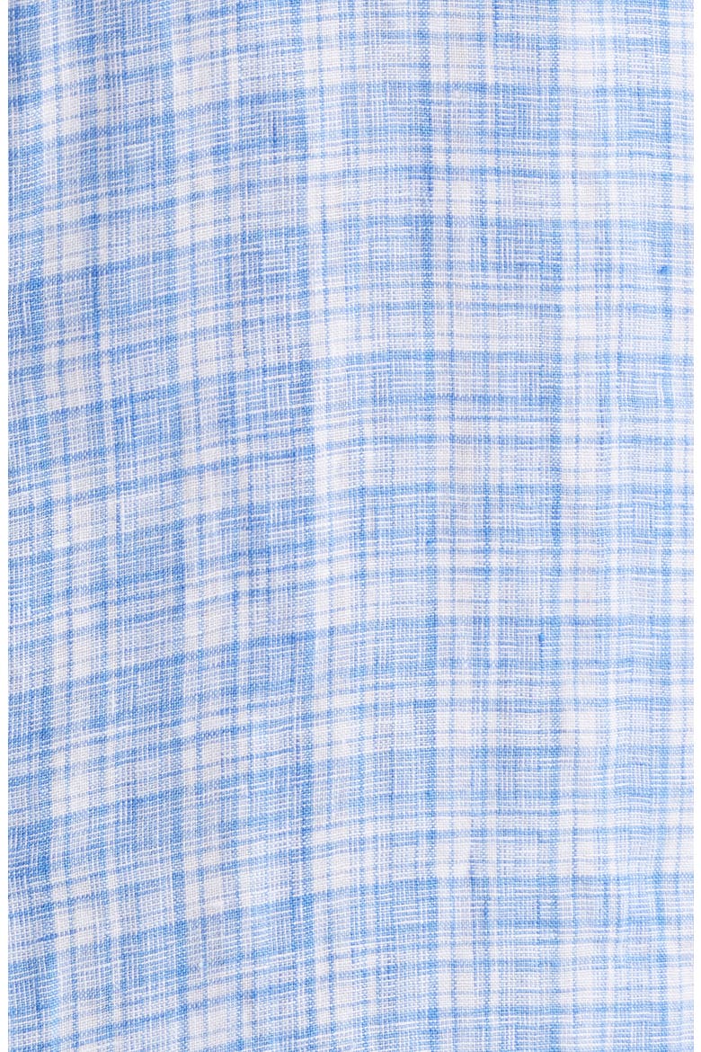 Chilwa Plaid LInen Button-Up Shirt, Alternate, color, BLUE POPPY