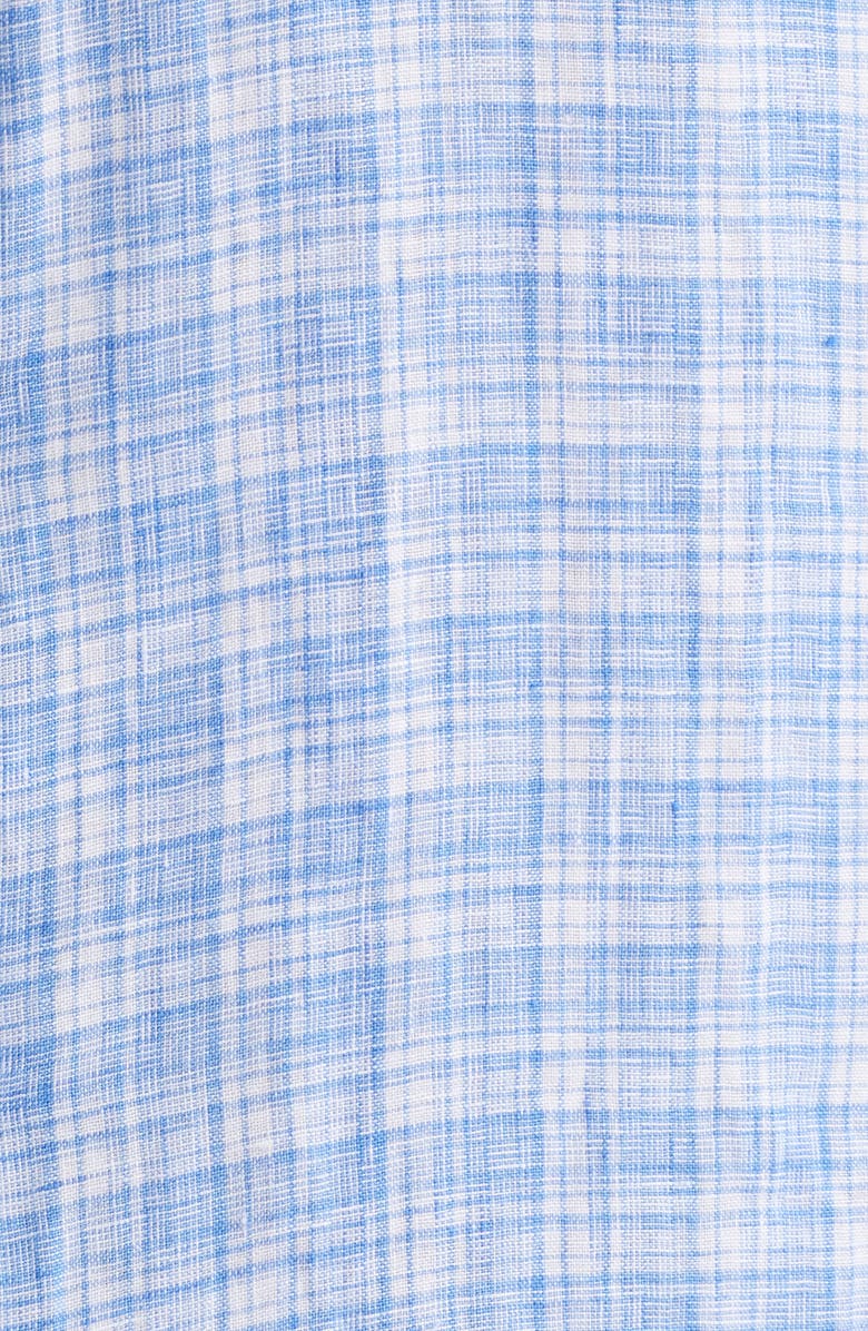 Peter Millar Chilwa Plaid LInen Button-Up Shirt, Alternate, color,