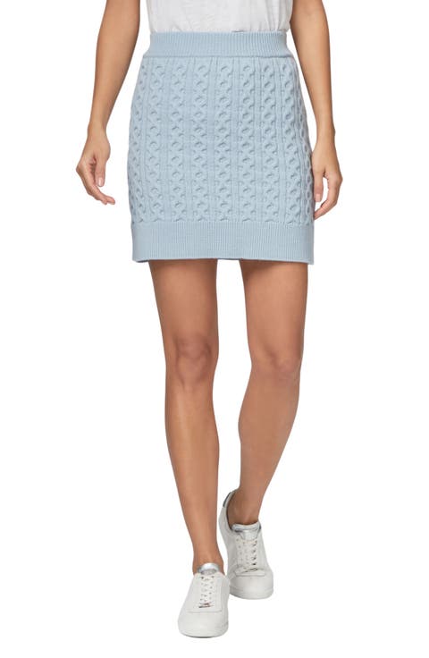 Juliet Cable Wool Blend Sweater Skirt