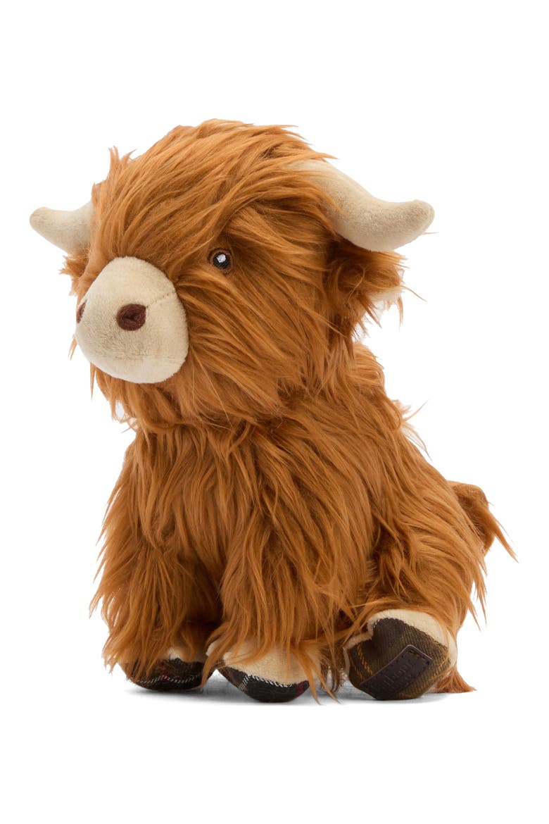 Highland Cow Dog Toy, Alternate, color, BROWN/ CLASSIC