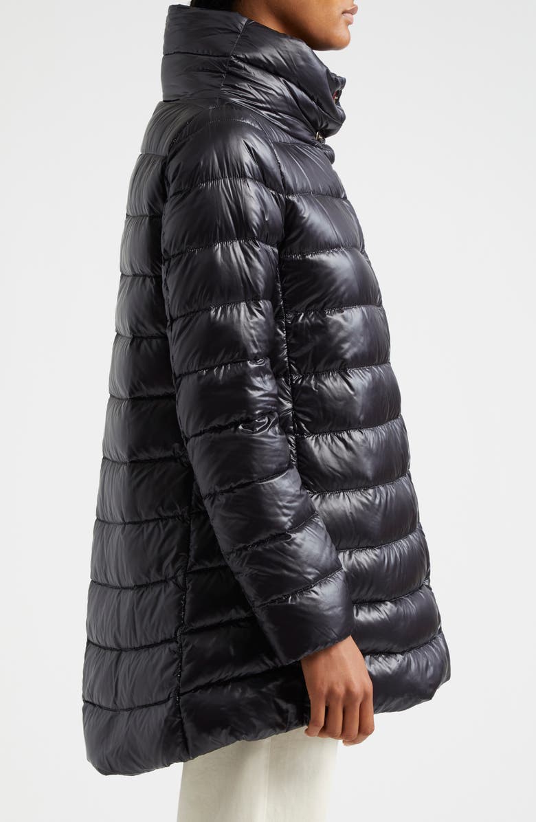 Herno Amelia Water Resistant High-Low Down Jacket, Alternate, color, Black
