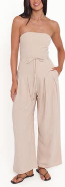 Petal & Pup Calliope Strapless Tie Waist Jumpsuit