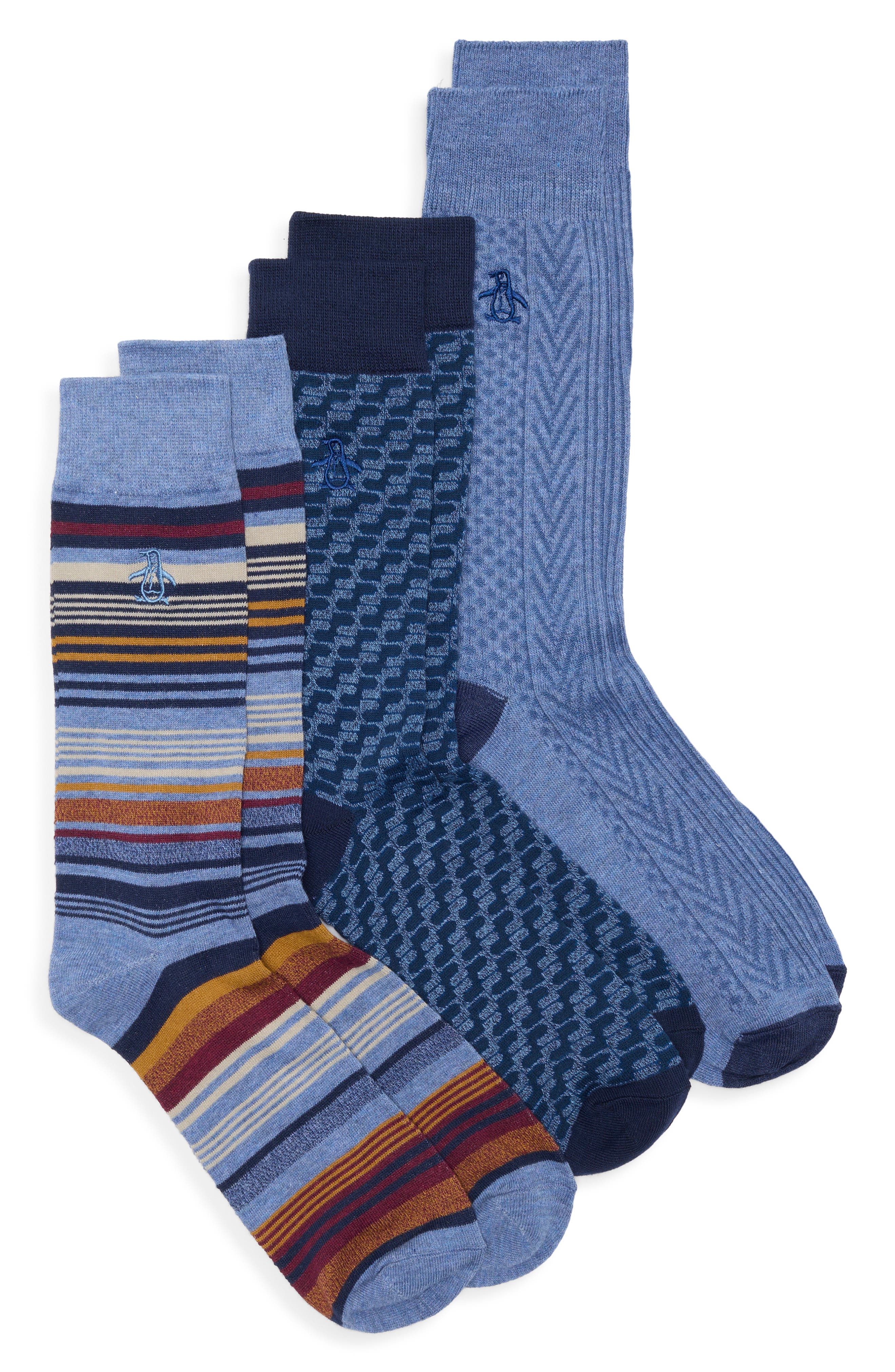 Berkman Stripe 3-Pack Crew Socks