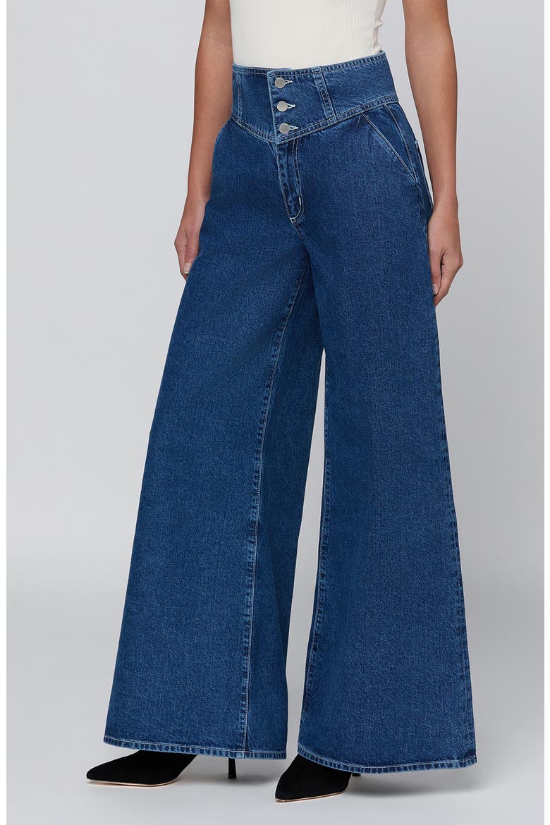 Sonja Ultra High Waist Wide Leg Jeans, Alternate, color, ATLANTIS