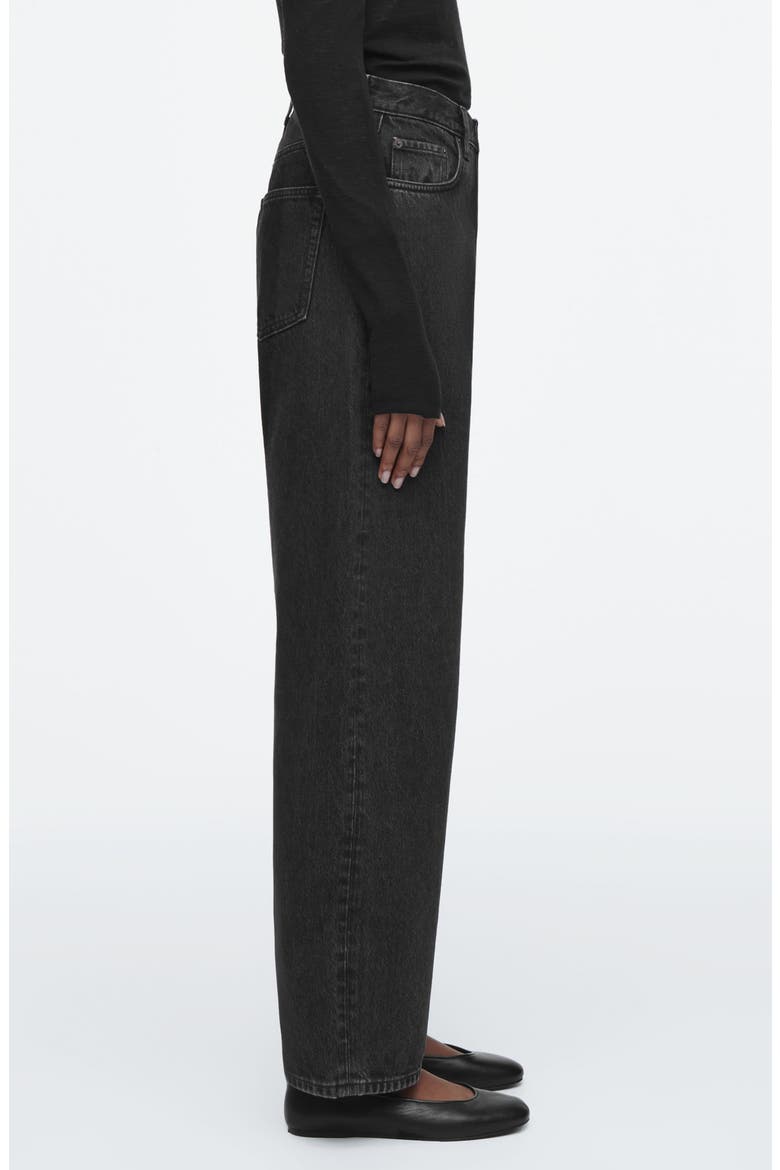 Bay Barrel Leg Jeans, Alternate, color, BLACK DARK