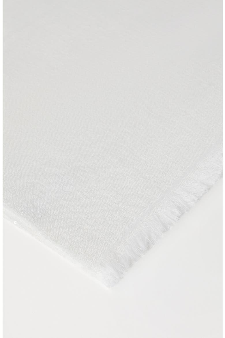Cashmere and silk Diamond yarn scarf, Alternate, color, White
