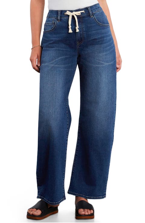 Ronnie Tie Front Barrel Leg Jeans
