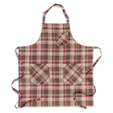Linen Bib Apron, 33" x 30" Inch