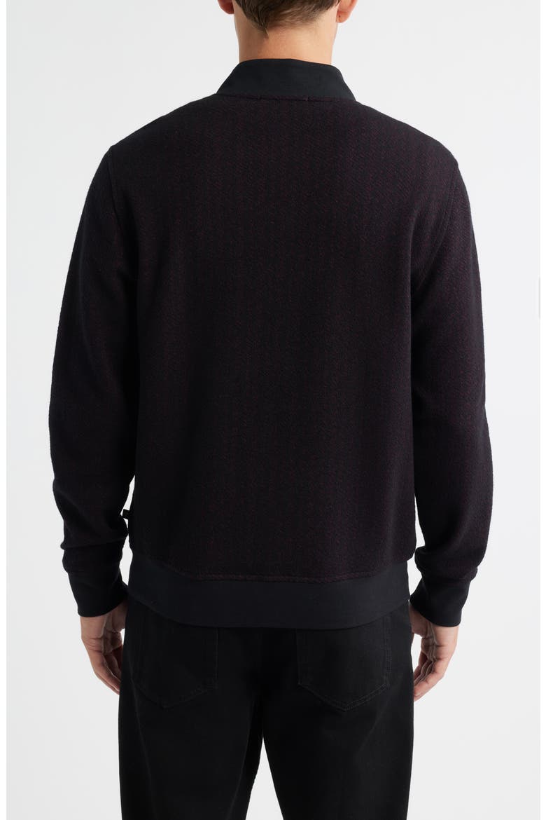Cedro Quarter Zip Pullover, Alternate, color, BORDEAUX