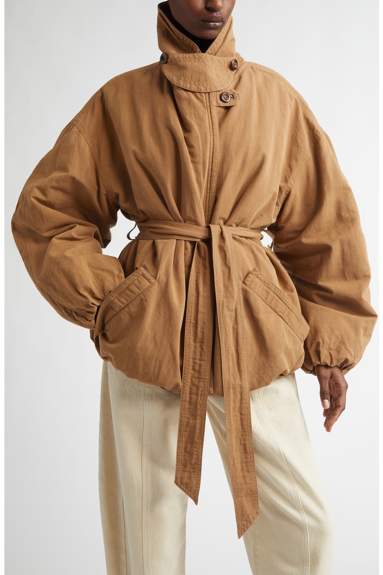 Volinda Shawl Collar Puffer Jacket, Alternate, color, CAMEL