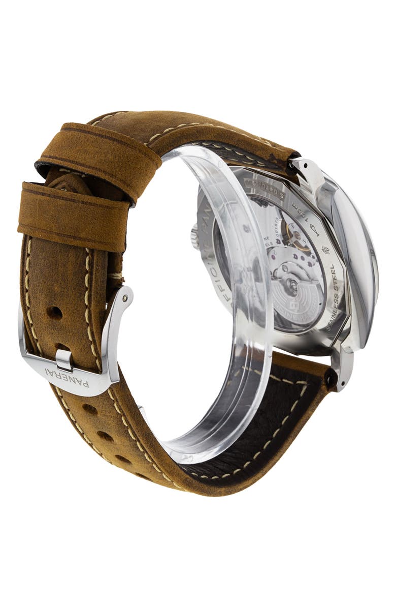 Watchfinder & Co. Panerai Preowned 2020 Radiomir GMT PAM00657 Automatic Leather Strap Watch, 45mm, Alternate, color, Black