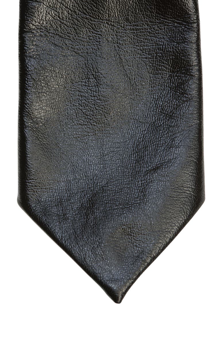 Bottega Veneta Shiny Leather Tie, Alternate, color, 