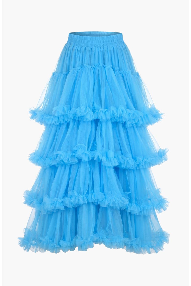 Tulle Maxi Skirt, Alternate, color, Light Blue