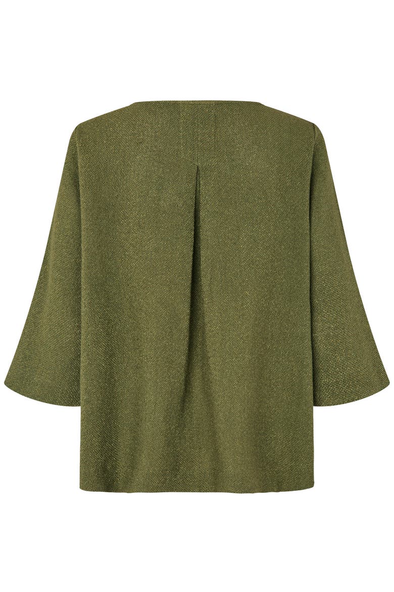 Dovinia 3/4 Sleeve Round Neck Blouse, Alternate, color, Olivine