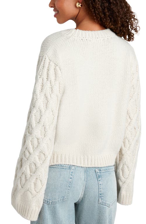 Splendid Ember Crewneck Cashmere Sweater In Pale Oak