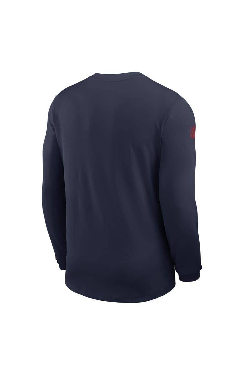 Nike Men's Nike Navy New England Patriots Sideline Coach UV Performance Long Sleeve T-Shirt, Alternate, color, Navy