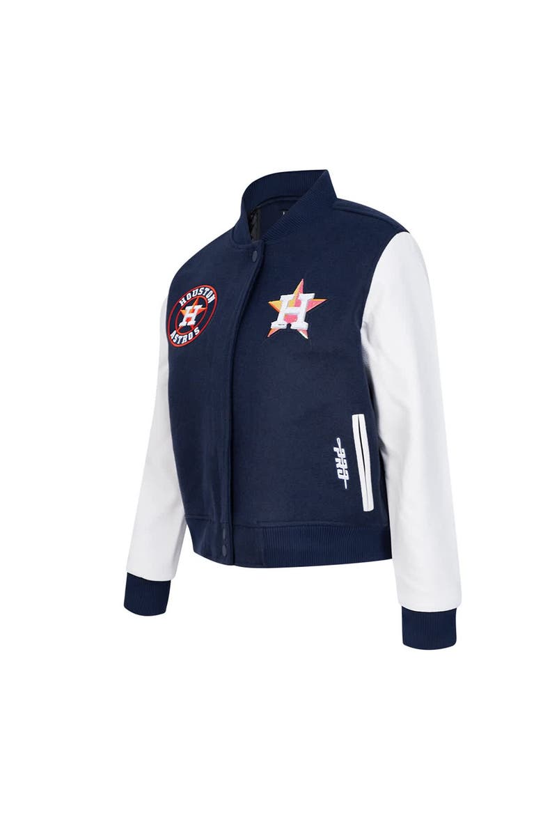 Women's Pro Standard Navy Houston Astros Game Day Classics Wool Varsity Jacket, Alternate, color, Navy