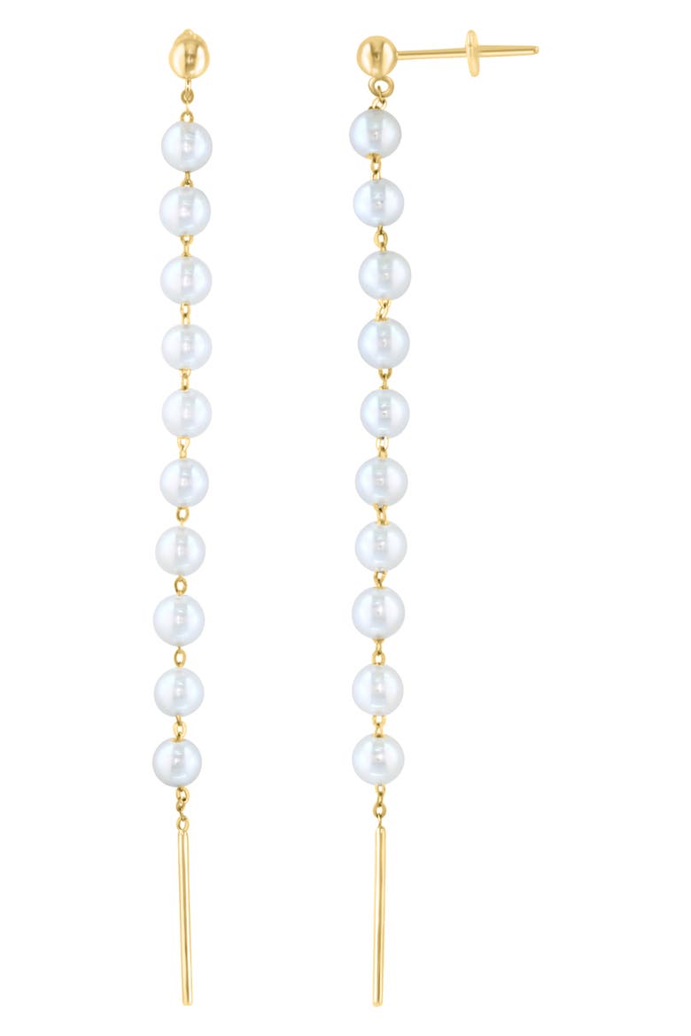 Freshwater Pearl Linear Drop Earrings, Alternate, color, WHITE