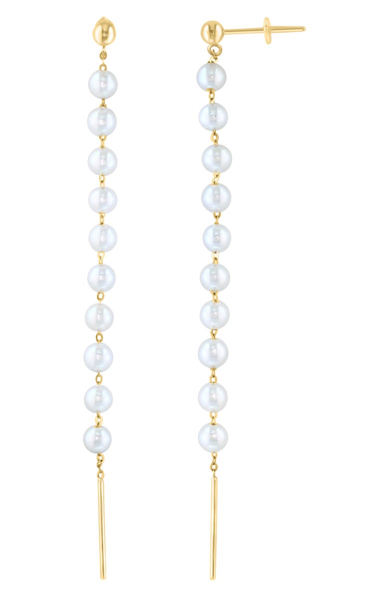 EFFY Freshwater Pearl Linear Drop Earrings, Alternate, color, White