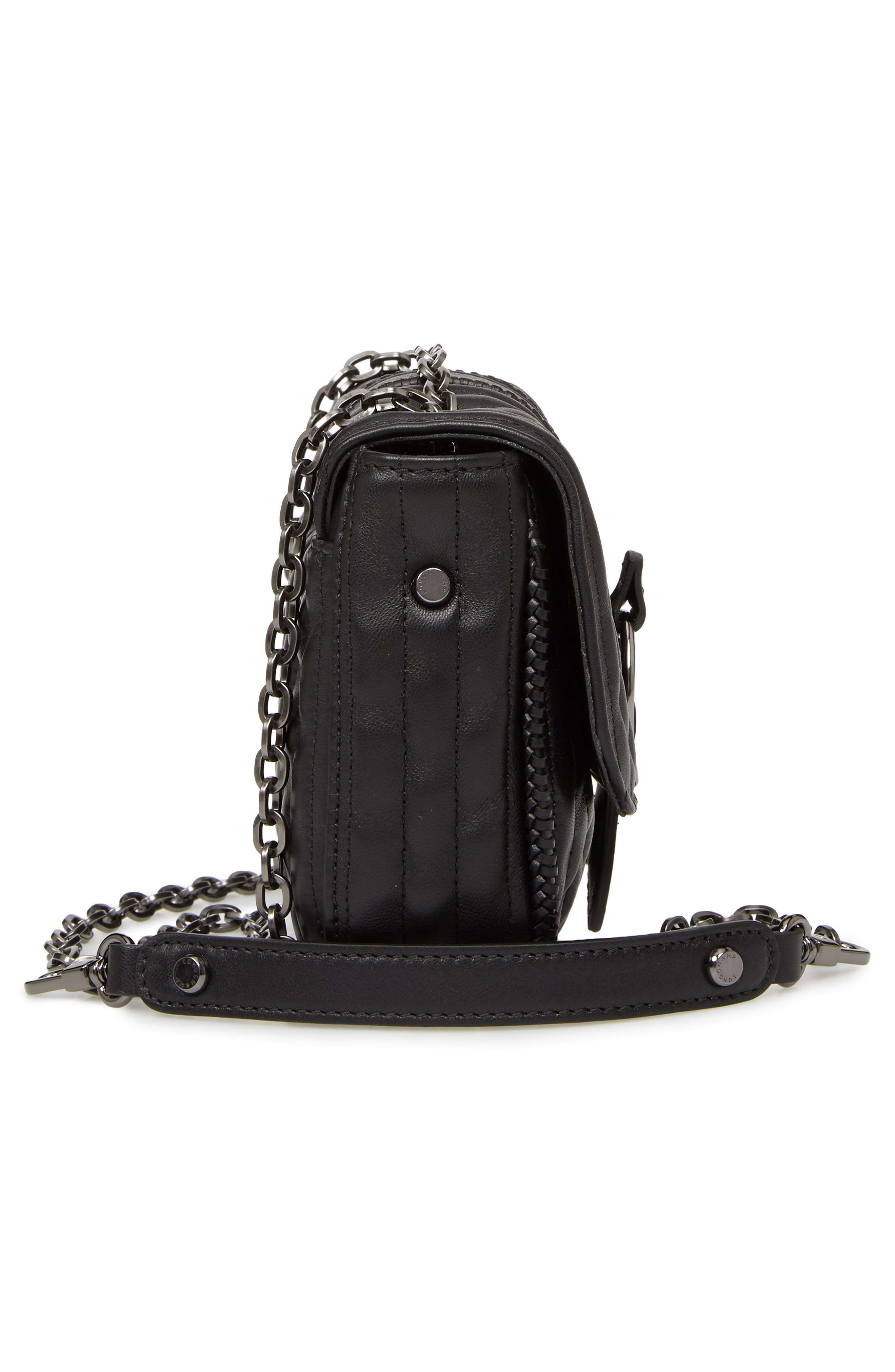 Longchamp Amazone Quilted Leather Crossbody Bag, Alternate, color, Black