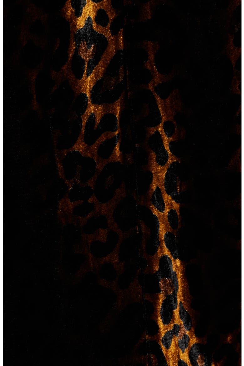 The Levana Long Sleeve Velvet Shirt, Alternate, color, BLACK/ VELVET LEOPARD