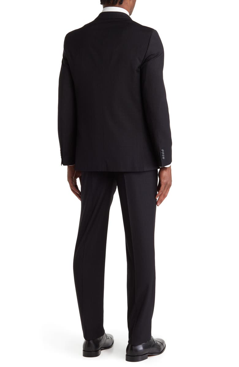 Vince Camuto Black Plaid Two Button Notch Lapel Suit, Alternate, color,