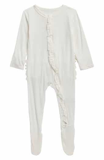 Ruffle Two-Way Zip Fitted Footie