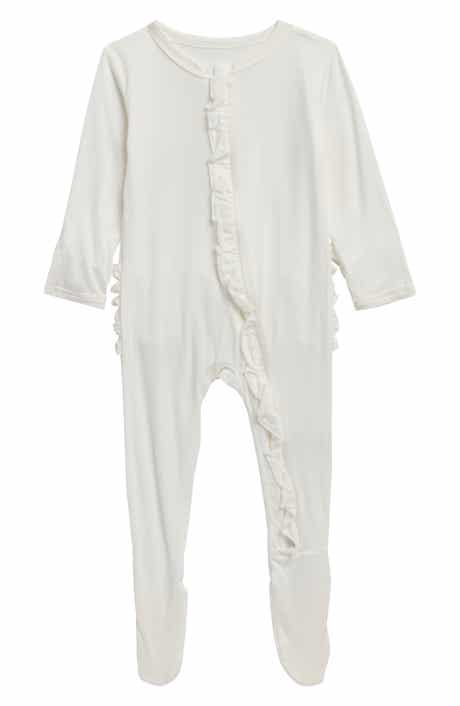Ruffle Two-Way Zip Fitted Footie