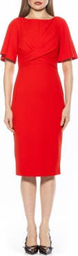 Alexia Admor Ariah Flutter Sleeve Sheath Dress