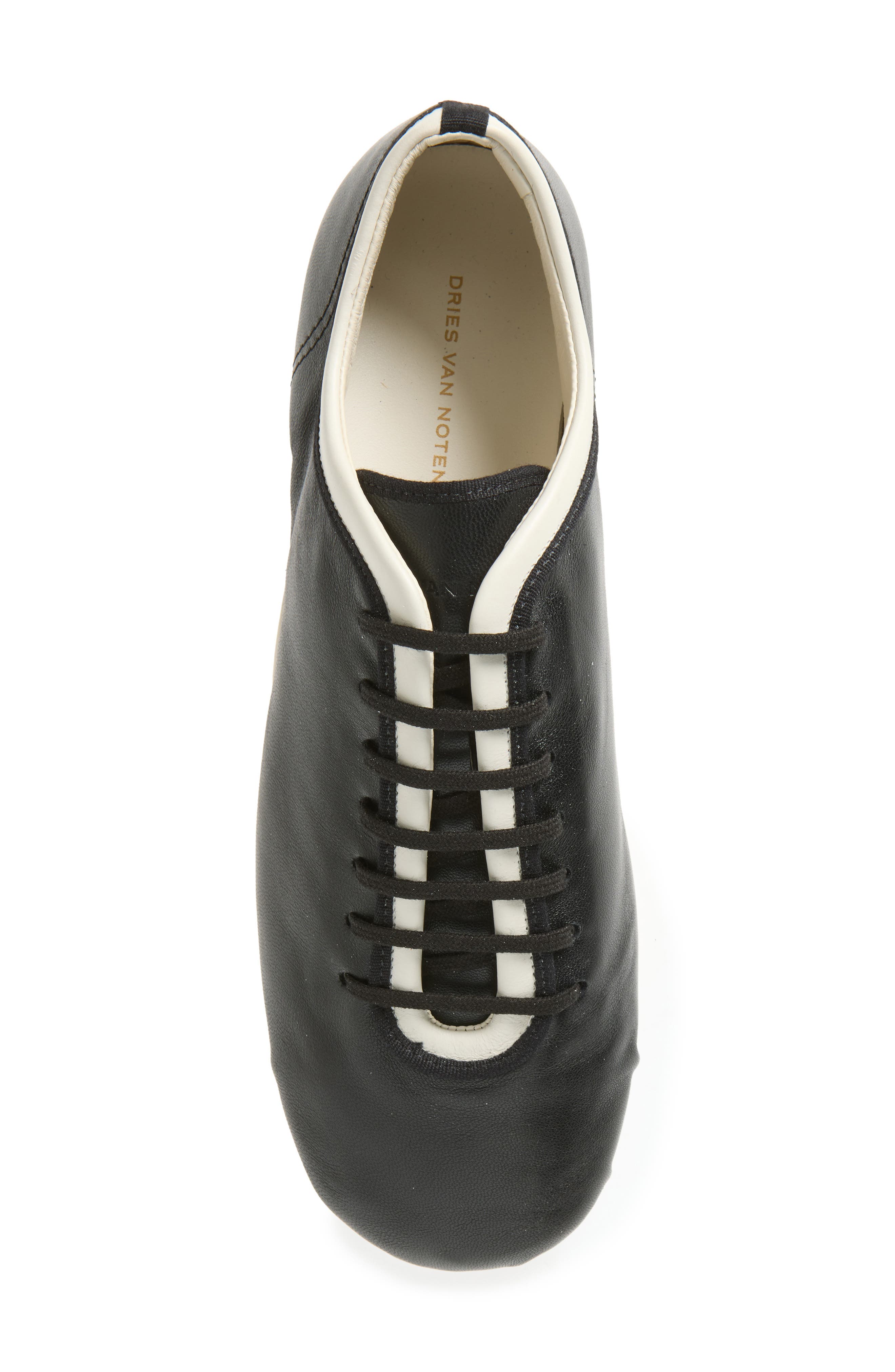 Leather Ballerina Sneaker, Alternate, color, 900 BLACK