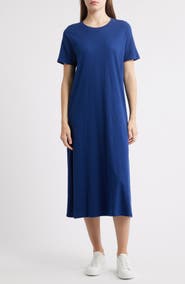 Eileen Fisher Creneck Organic Cotton Maxi T-Shirt Dress