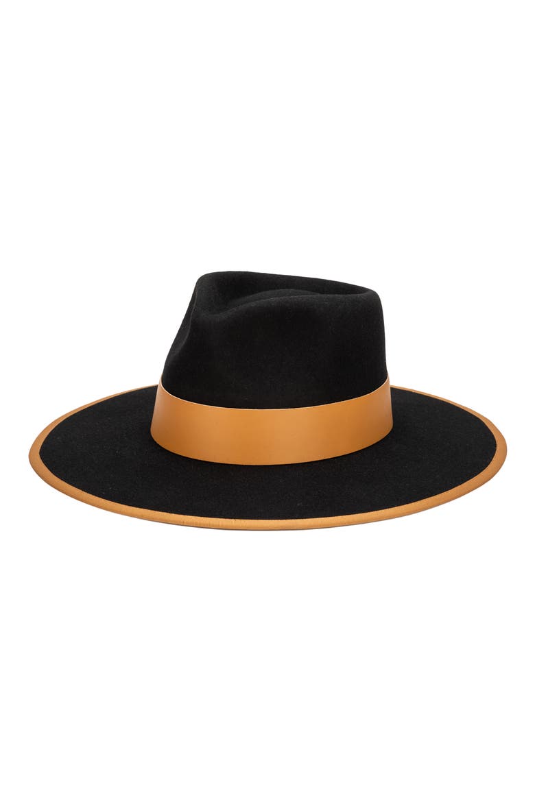 Orchard Hill Wool Fedora Hat, Main, color, BLACK