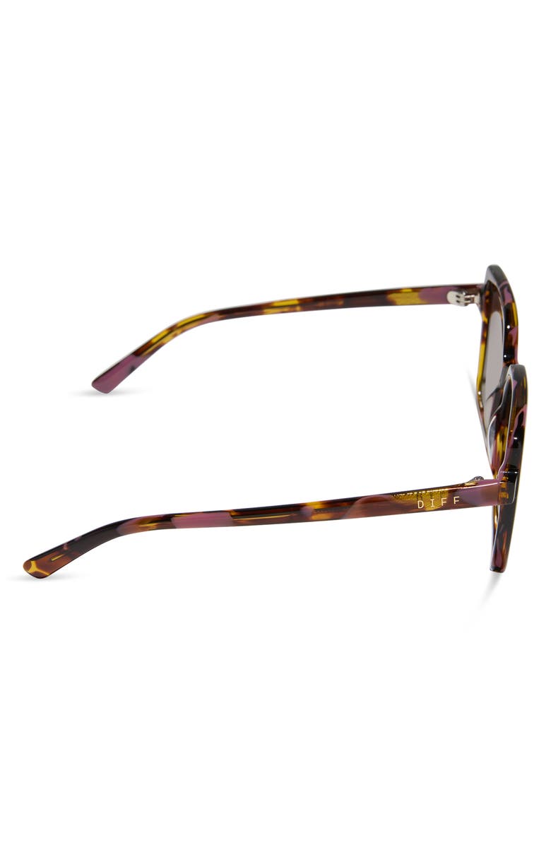 DIFF Esme 53mm Gradient Polarized Square Sunglasses, Alternate, color, Brown Multi Gradient