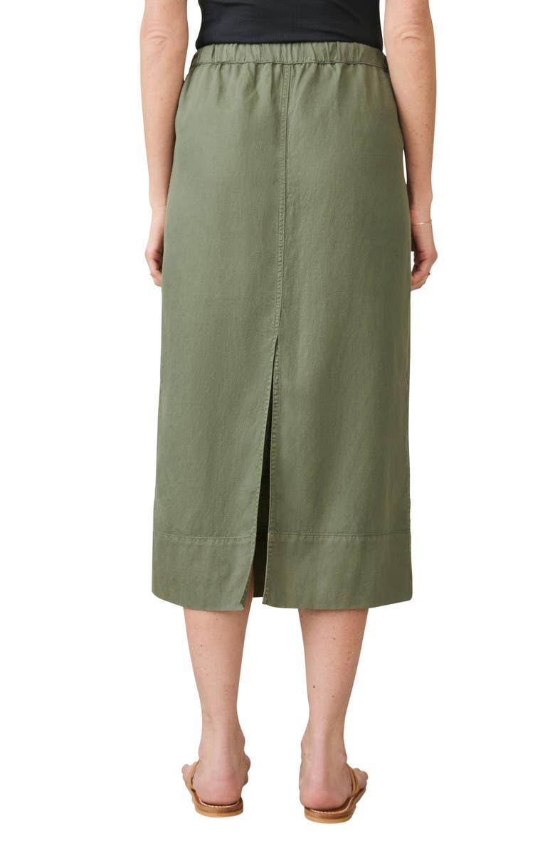 Faherty Topanga Drape Utility Midi Skirt, Alternate, color,