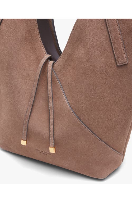 Rag & Bone Small Alix Carryall Suede Tote In Burgundy