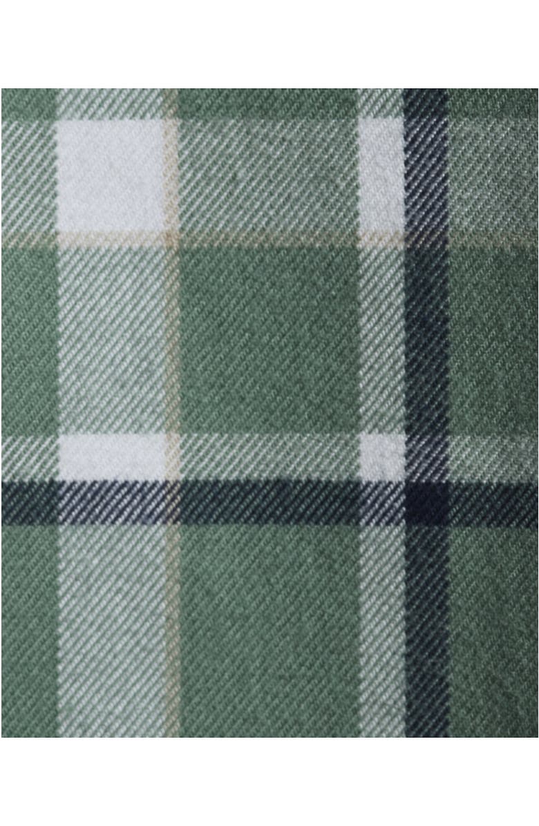 Lands' End Short Sleeve No Iron Twill Shirt, Alternate, color, Eucalyptus/Navy Plaid