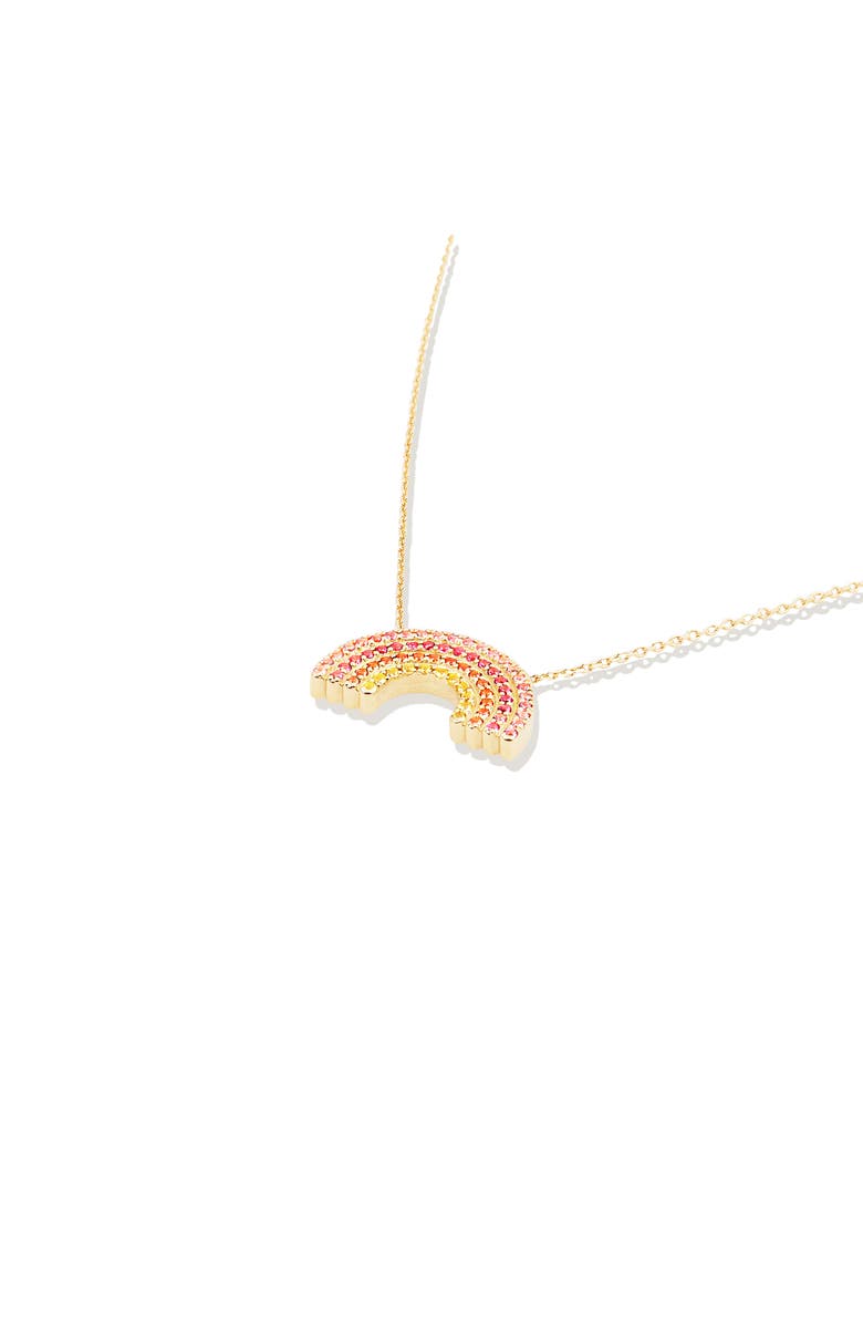 Campbell + Charlotte Juju Rainbow Charm Necklace, Alternate, color, Gold