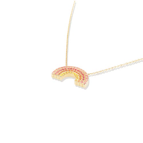 Campbell + Charlotte Juju Rainbow Charm Necklace In Gold