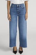 FRAME Le Pixie Slim Palazzo Raw Hem Wide Leg Jeans