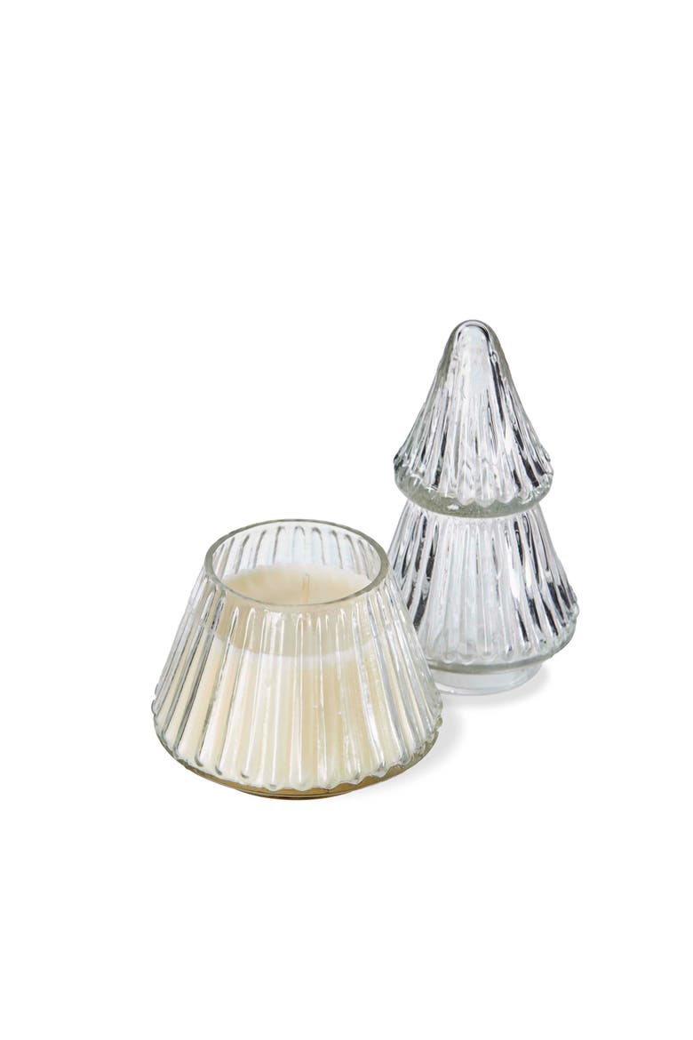 Chelsea Tree Candle Cypress Hinoki Small Sculpted Christmas, Main, color, Clear